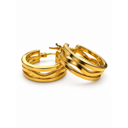 Pre Owned 9ct Half Hoop Earrings ZC278